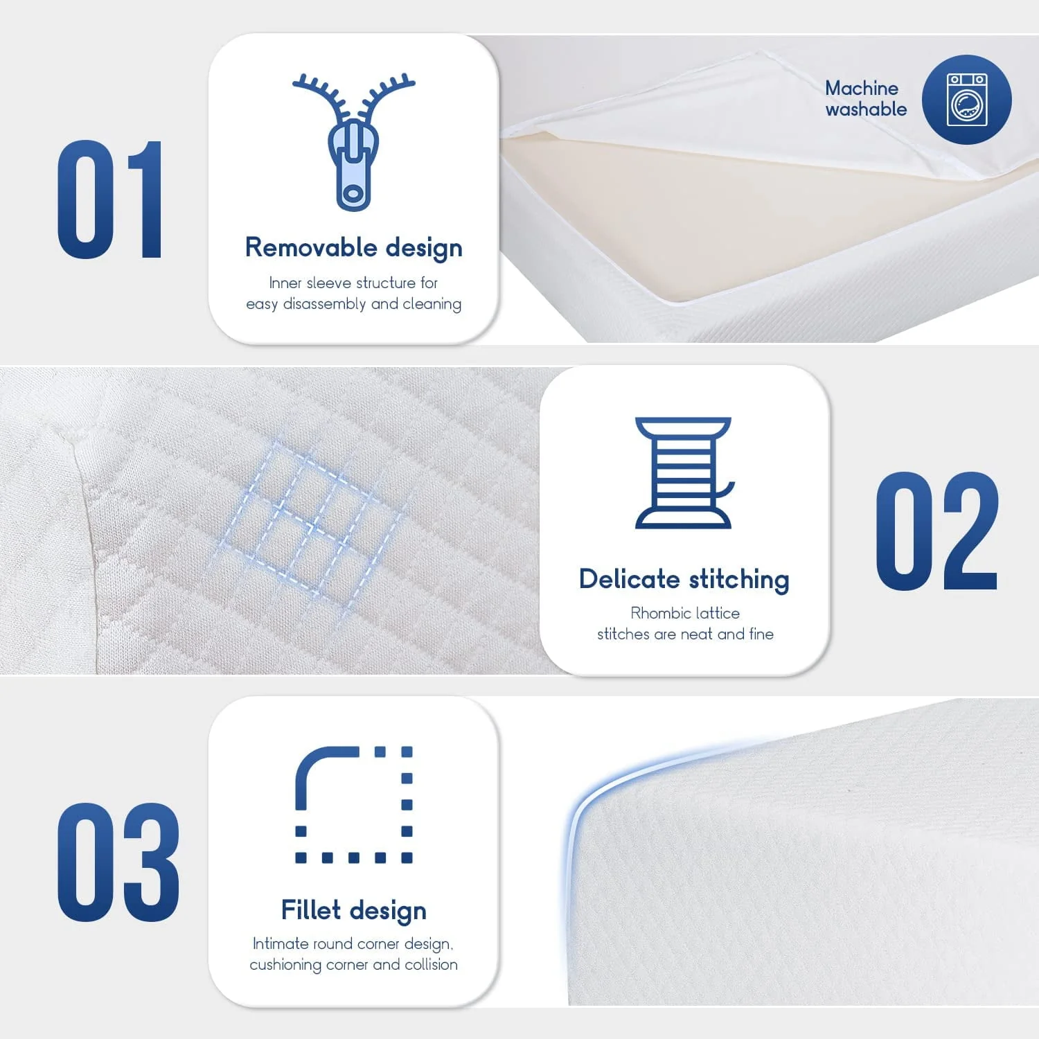 FDW Twin Mattress 6 inch Gel Memory Foam Mattress Queen Mattresses Medium Firm Mattresses .White,Adults