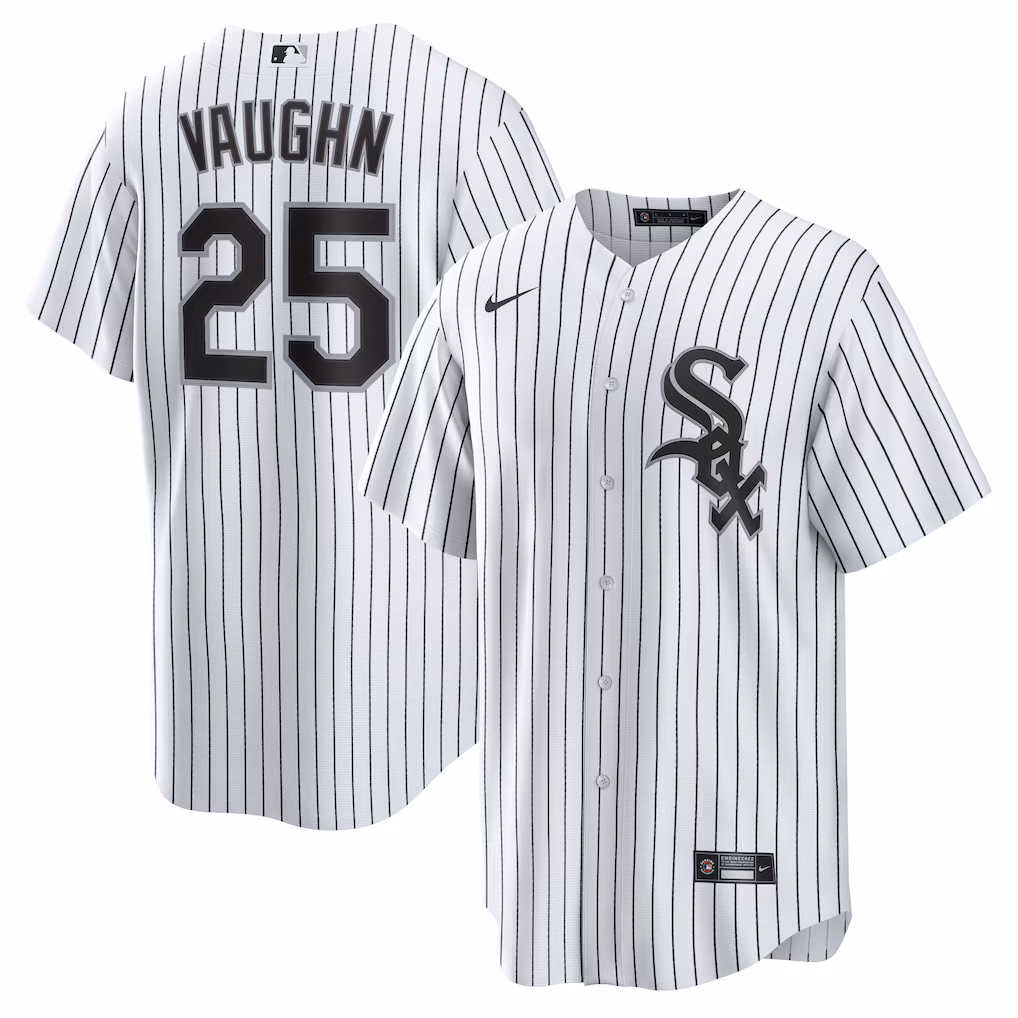 Men's Chicago White Sox Andrew Vaughn Nike White Home Replica Jersey