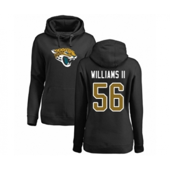 Football Women's Jacksonville Jaguars #56 Quincy Williams II Black Name & Number Logo Pullover Hoodie