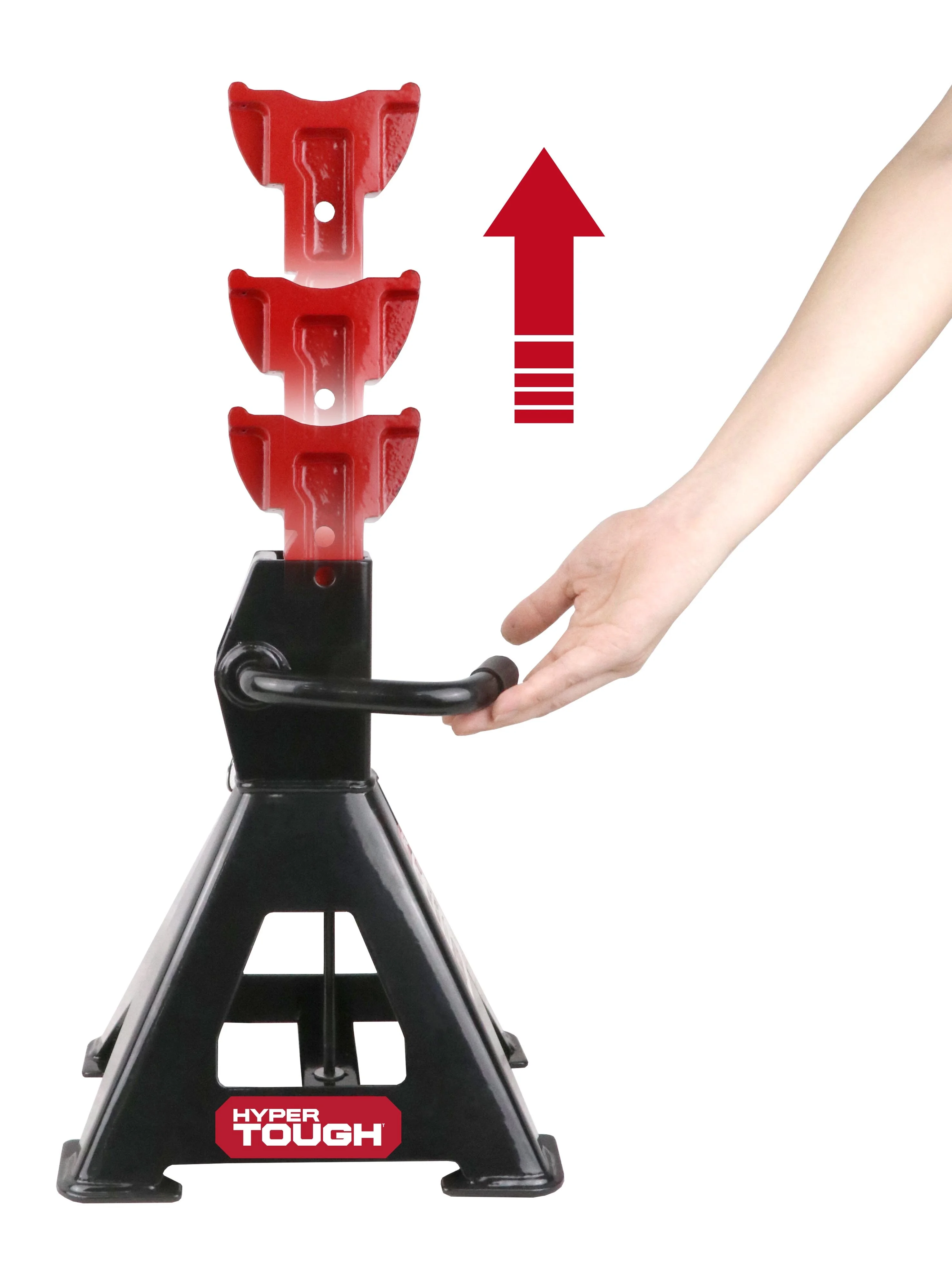 Hyper Tough TH54006D 4Ton Capacity Steel Quick Lift Jack Stands, Lifting Range 13-7/16 to 20
