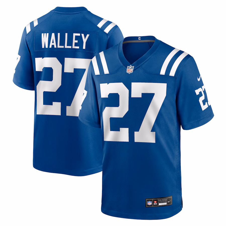 Men's Indianapolis Colts Justin Walley Nike Royal Team Game Jersey