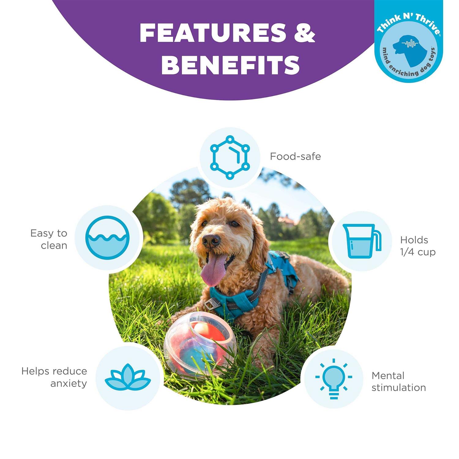 Outward Hound Rumble Puzzle Interactive Ball Dog Toy