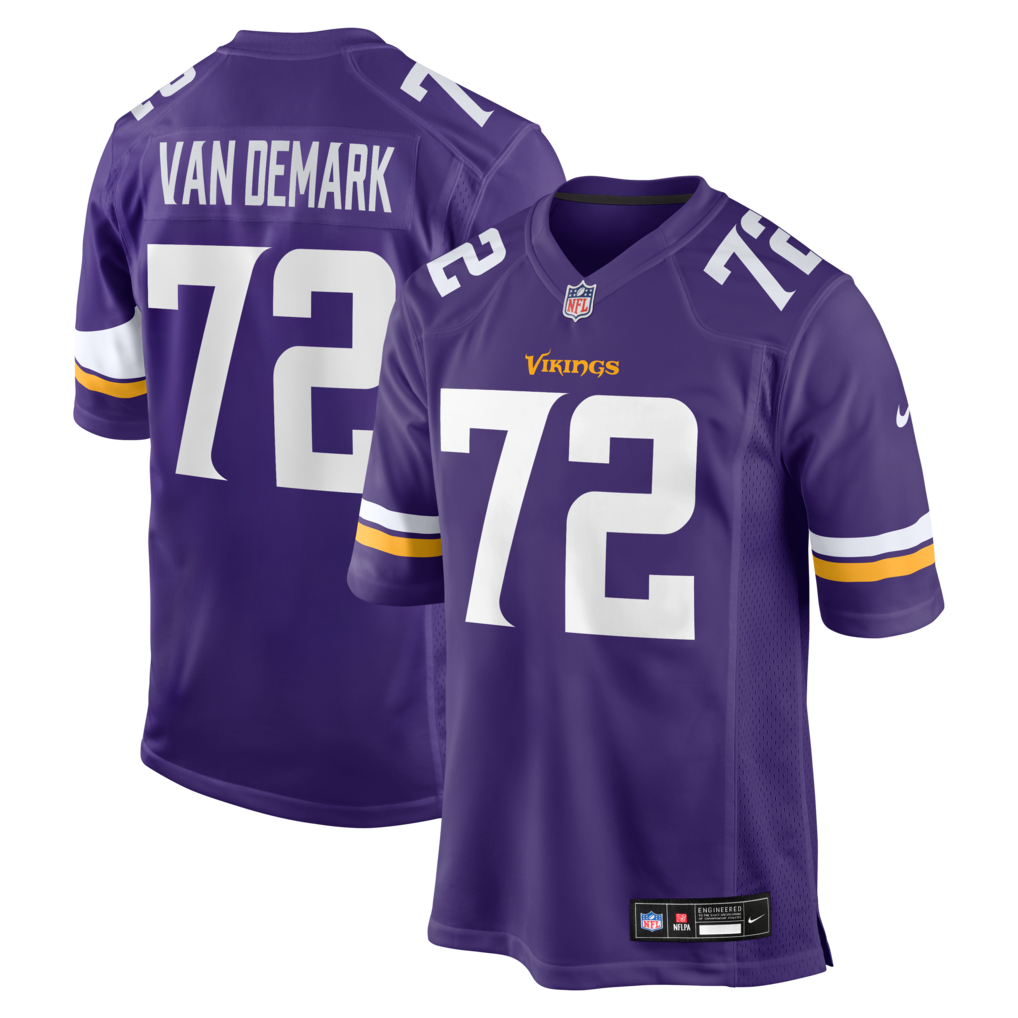 Men's Minnesota Vikings Ryan Van Demark Nike Purple Team Game Jersey