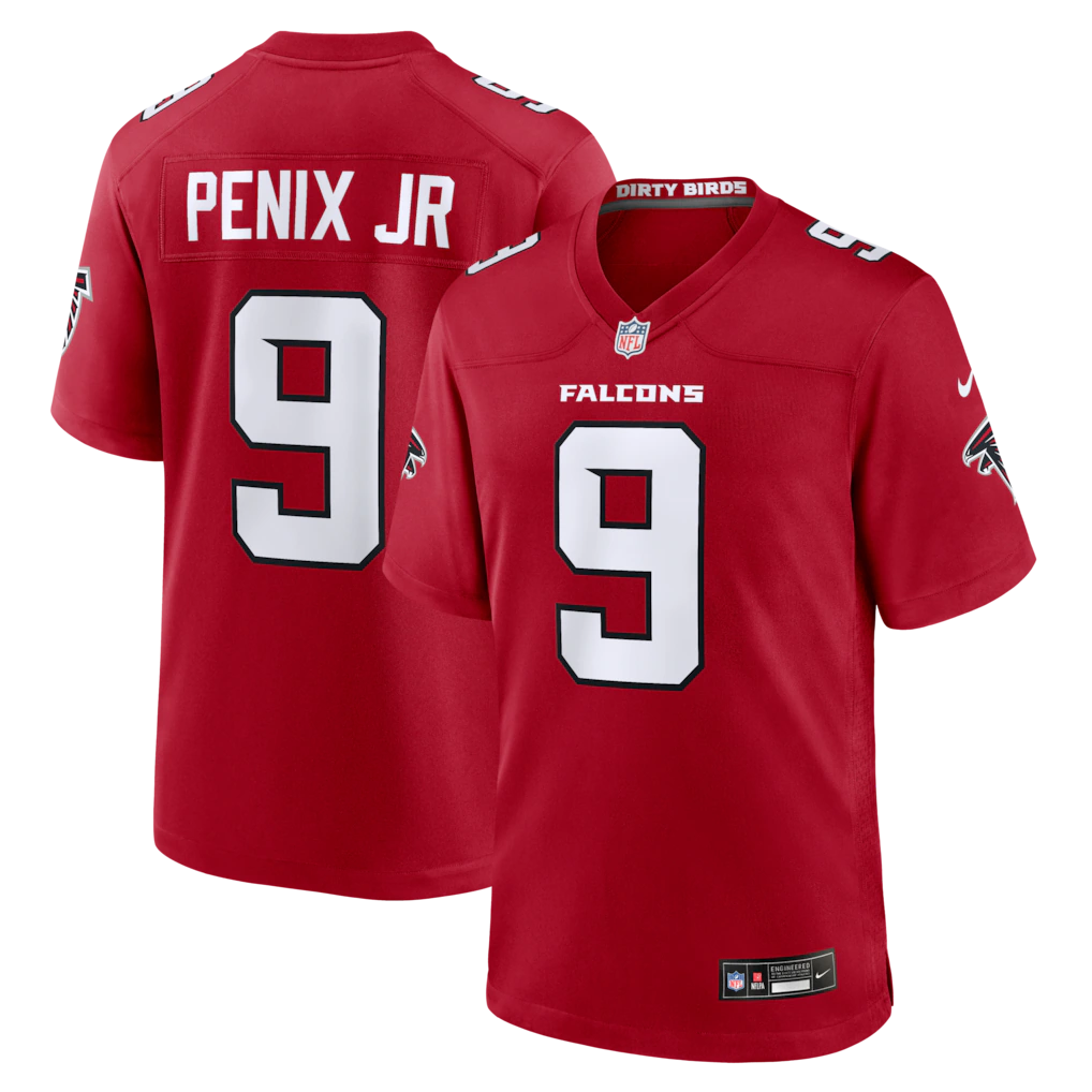 Men's Atlanta Falcons Michael Penix Jr. Nike Red Game Jersey