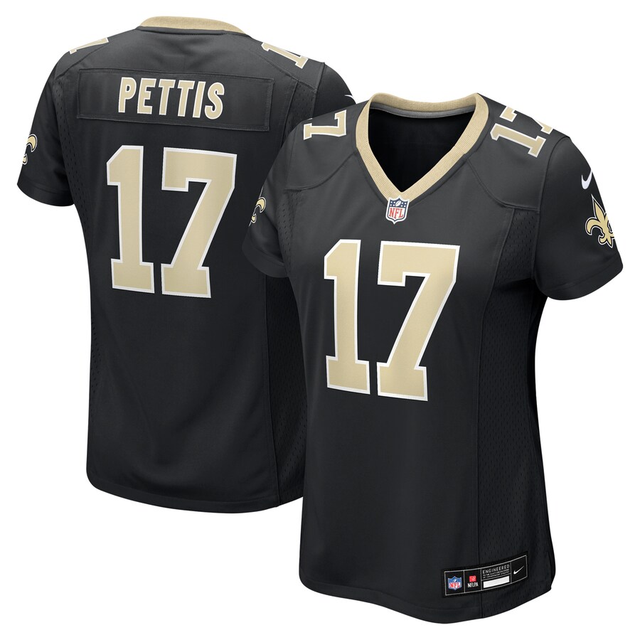 Women's New Orleans Saints Dante Pettis Nike Black Team Game Jersey