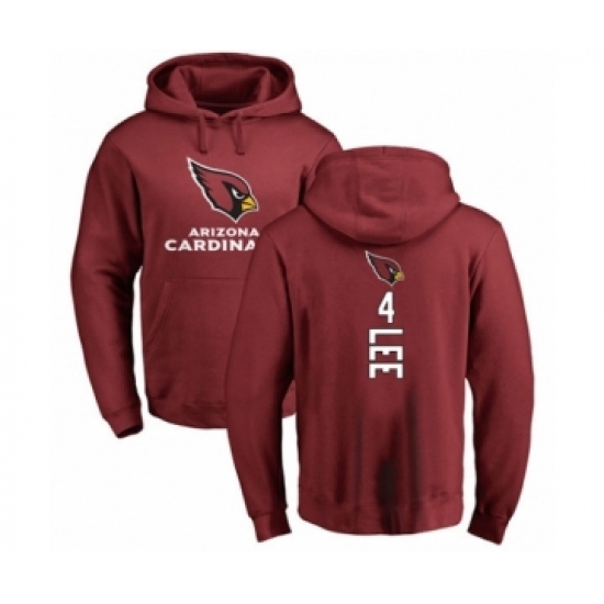 Football Arizona Cardinals #4 Andy Lee Maroon Backer Pullover Hoodie