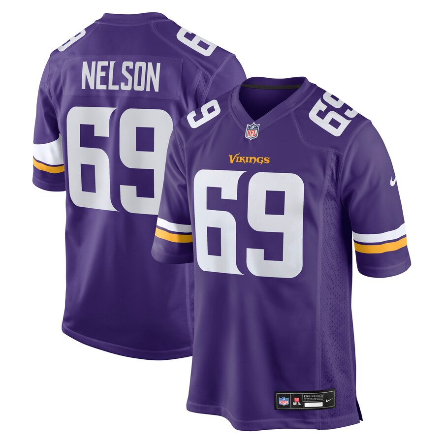 Men's Minnesota Vikings Matt Nelson Nike Purple Team Game Jersey