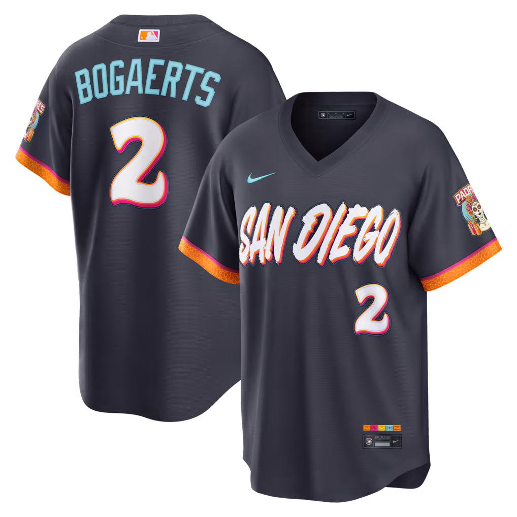 Men's San Diego Padres Xander Bogaerts Nike Obsidian 2026 City Connect Stadium Jersey