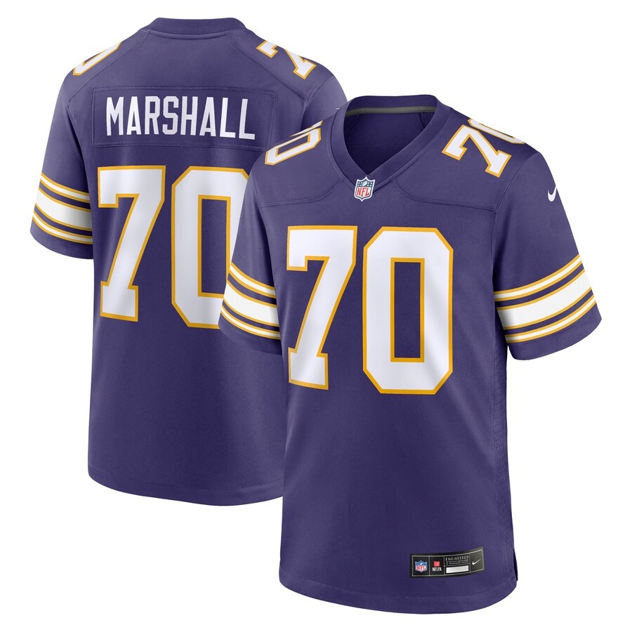 Men's Minnesota Vikings Jim Marshall Nike Purple Retired Player Alternate Game Jersey