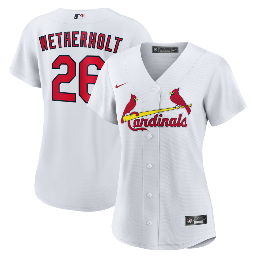 Women's St. Louis Cardinals JJ Wetherholt Nike White Home Replica Jersey