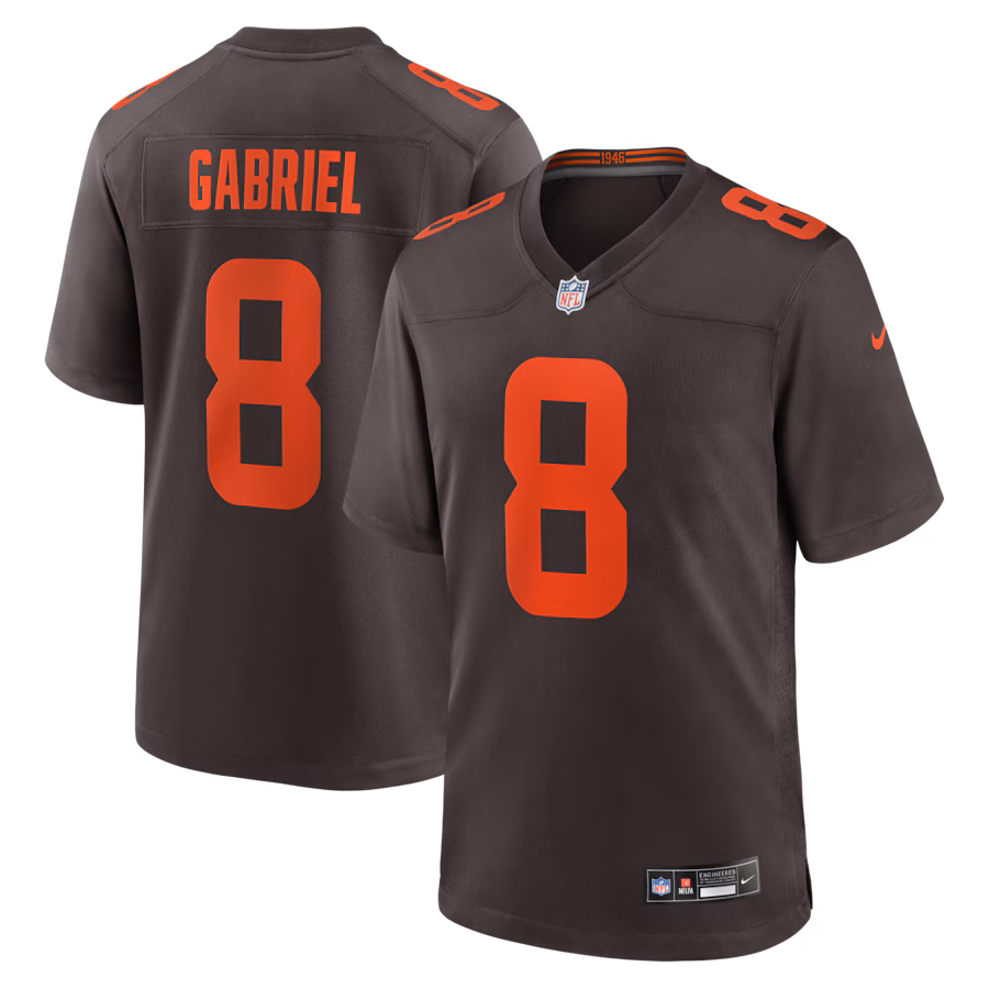 Men's Cleveland Browns Dillon Gabriel Nike Brown Alpha Dawg Game Jersey