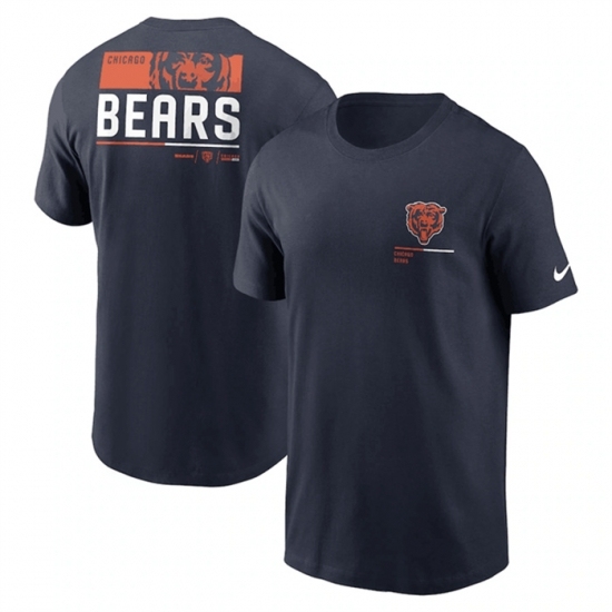 Men's Chicago Bears Navy Team Incline T Shirt