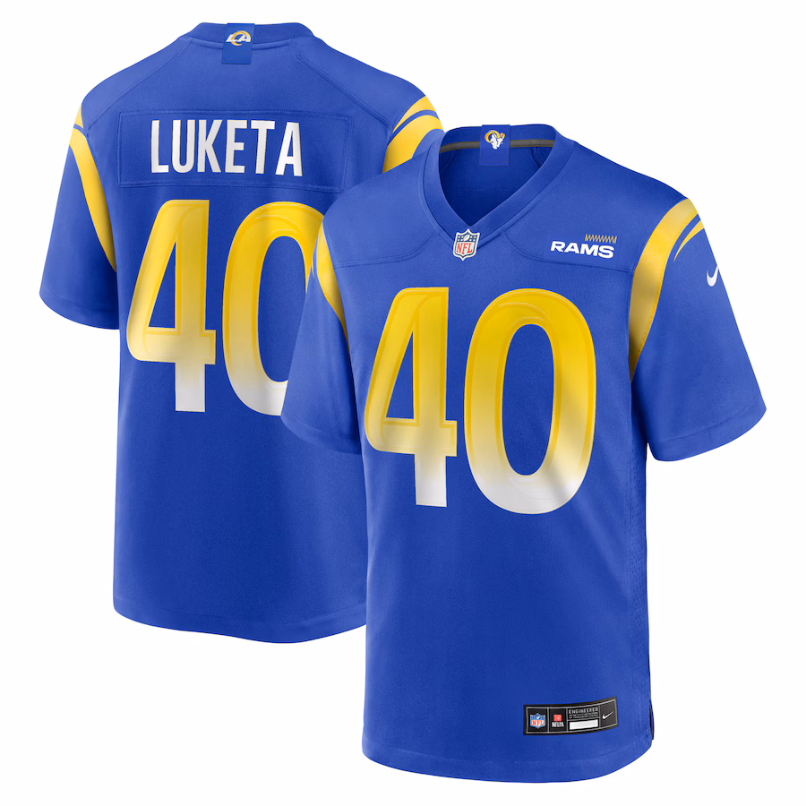 Men's Los Angeles Rams Jesse Luketa Nike Royal Team Game Jersey