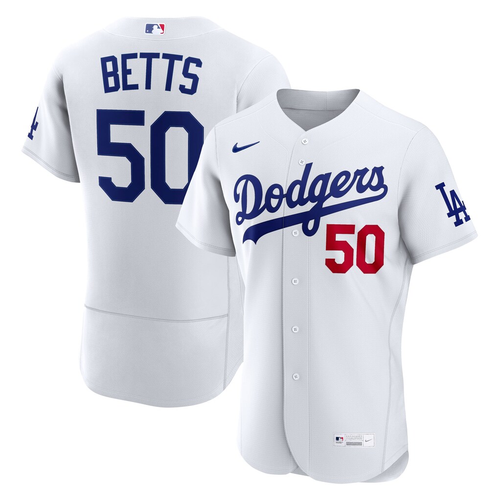 Men's Los Angeles Dodgers Mookie Betts Nike White Home Authentic Jersey