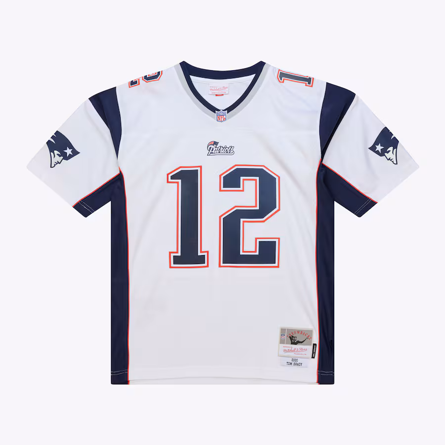 Men's New England Patriots Tom Brady Mitchell & Ness White 2000 Legacy Replica Jersey