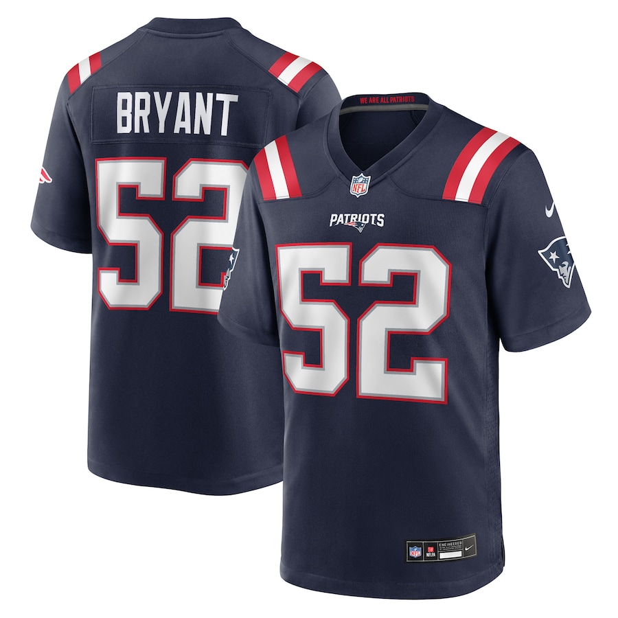 Men's New England Patriots Marcus Bryant Nike Navy Team Game Jersey