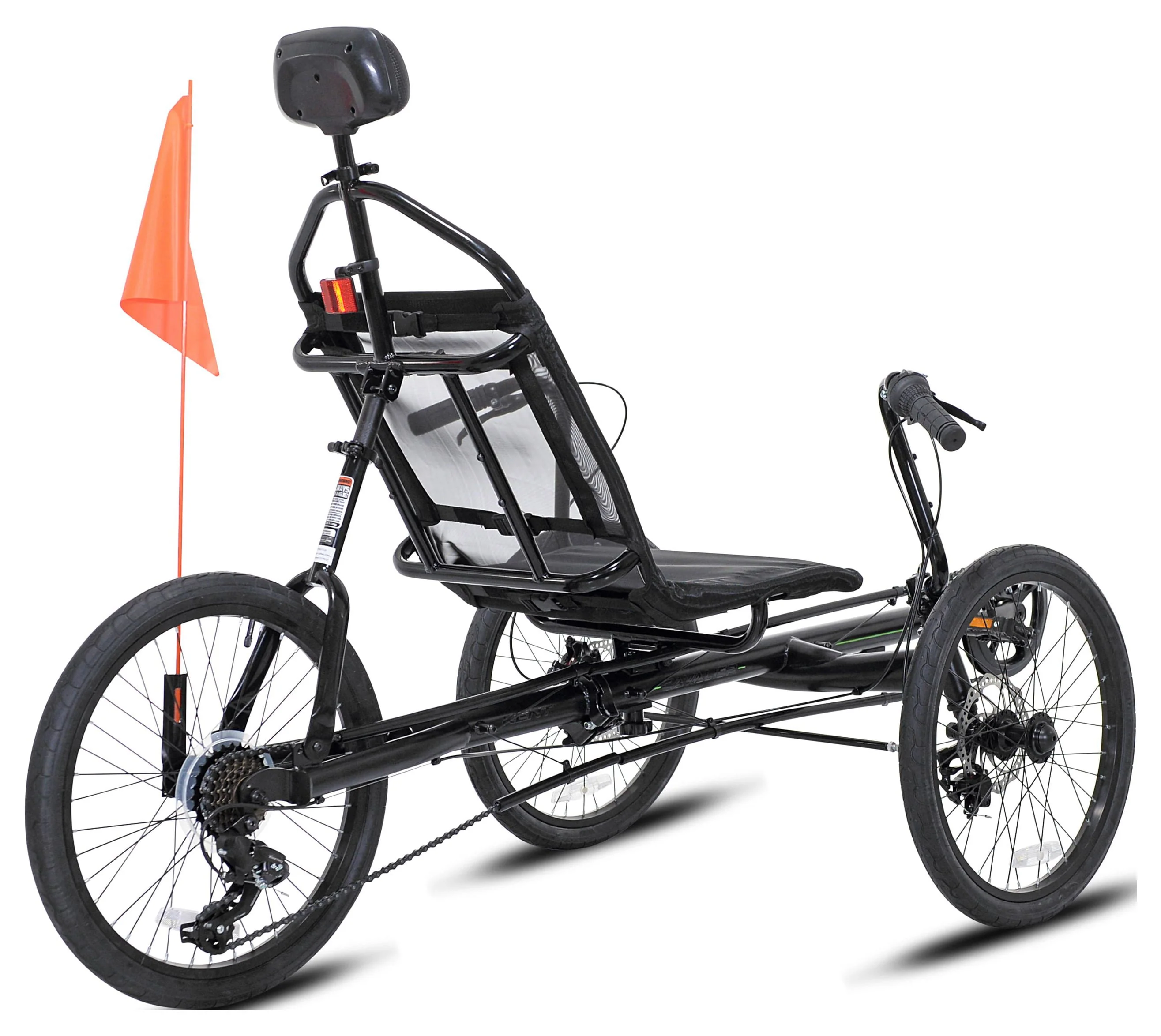 Kent 20 Unisex Cavalier Recumbent 3-Wheel Bike / Trike, Black