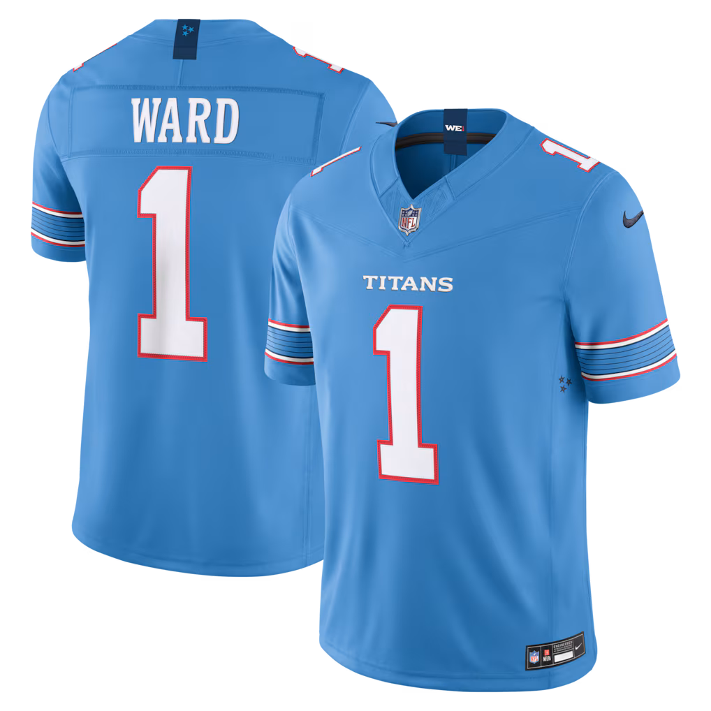 Men's Tennessee Titans Cameron Ward Nike Light Blue Vapor F.U.S.E. Sewn Down Limited Jersey