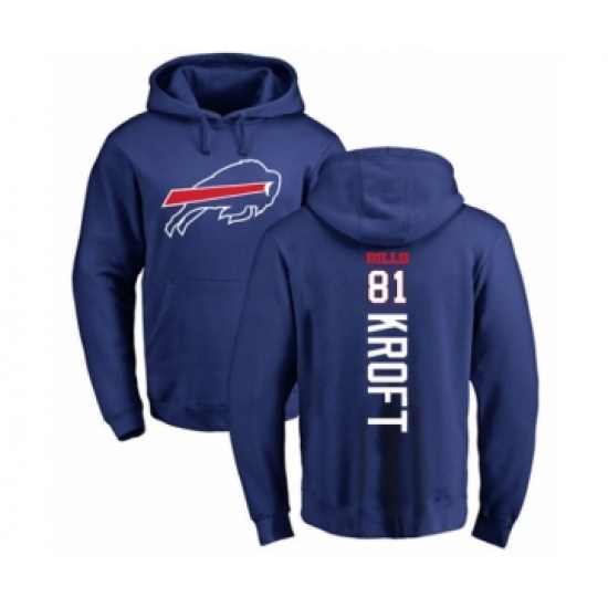 Football Buffalo Bills #81 Tyler Kroft Royal Blue Backer Pullover Hoodie