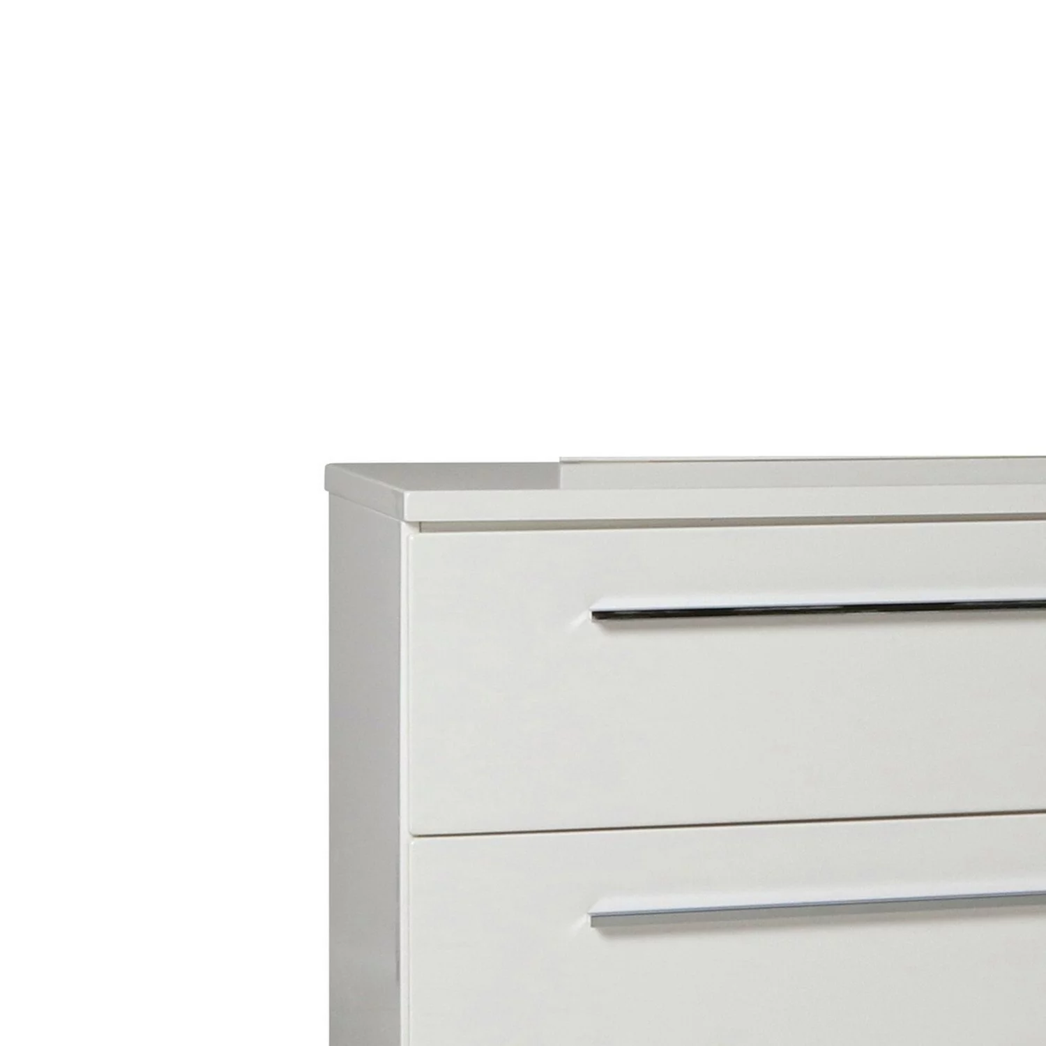 Benzara Contemporary Style 6 Drawer Wooden Dresser with Metal Pulls. White