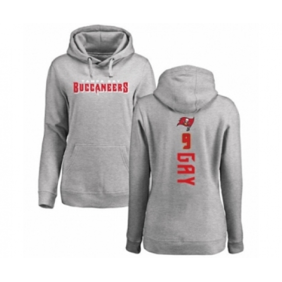Football Women's Tampa Bay Buccaneers #9 Matt Gay Ash Backer Pullover Hoodie