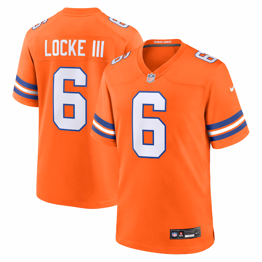 Men's Denver Broncos P.J. Locke III Nike Orange Alternate Game Jersey