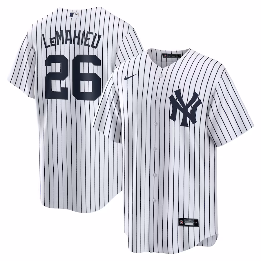 Men's New York Yankees DJ LeMahieu Nike White Home Replica Jersey