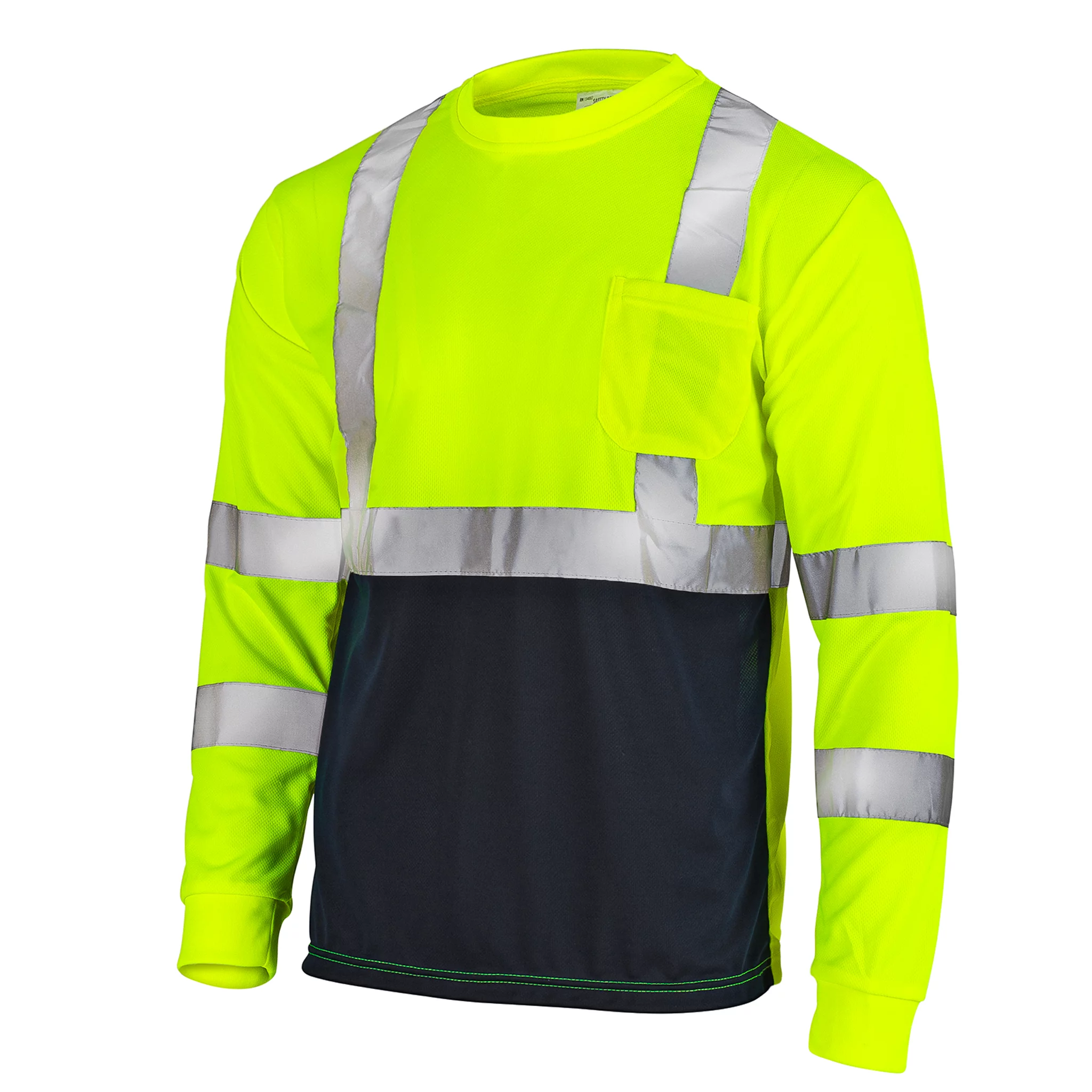 JORESTECH 5-Pack Hi-Vis Long Sleeve Safety Shirt, ANSI Class 3 (3XL, Yellow/Black) - Curated Treasures Market