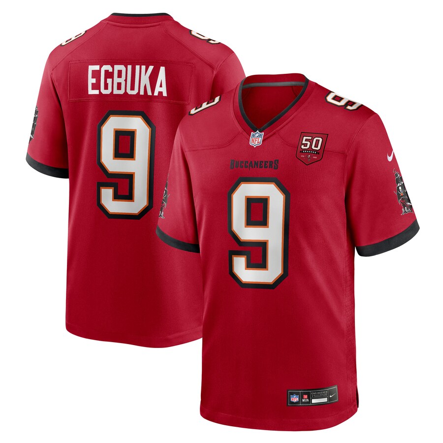 Men's Tampa Bay Buccaneers Emeka Egbuka Nike Red Team Game Jersey