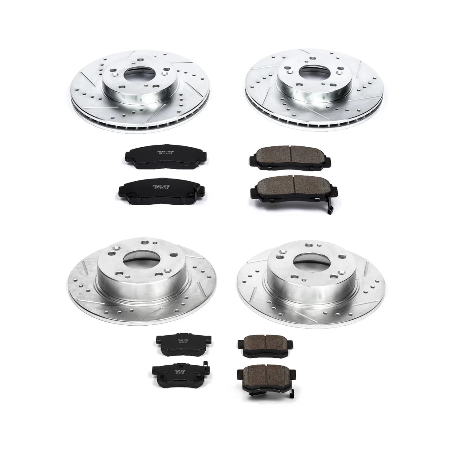 Power Stop K2557 Z23 Evolution Sport Upgrade Brake Kit -Front & Rear Fits select: 2003-2007 HONDA ACCORD