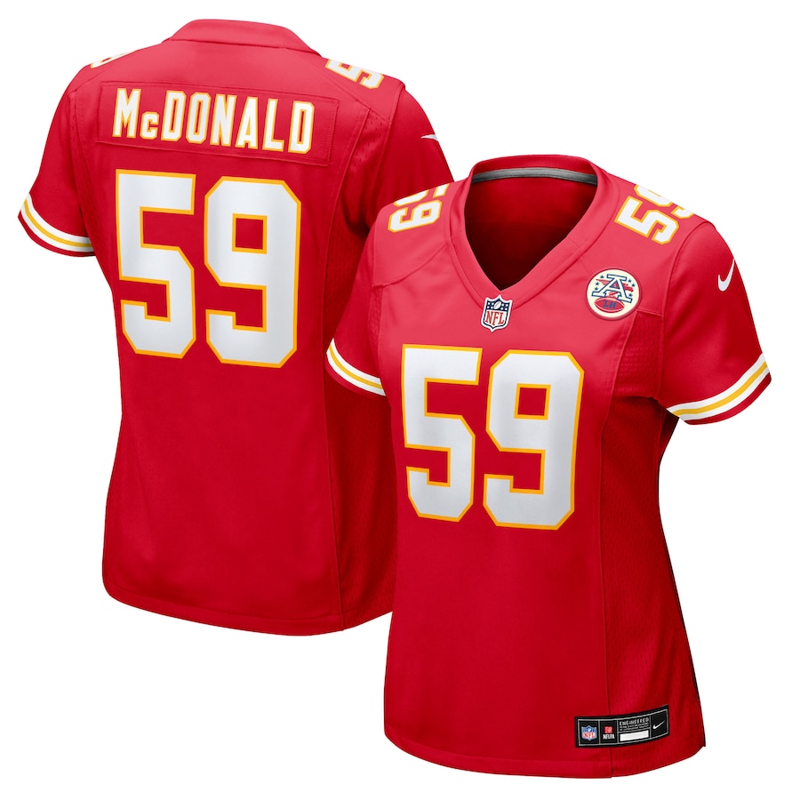 Women's Kansas City Chiefs Cooper McDonald Nike Red Team Game Jersey