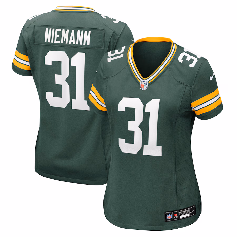 Women's Green Bay Packers Nick Niemann Nike Green Team Game Jersey
