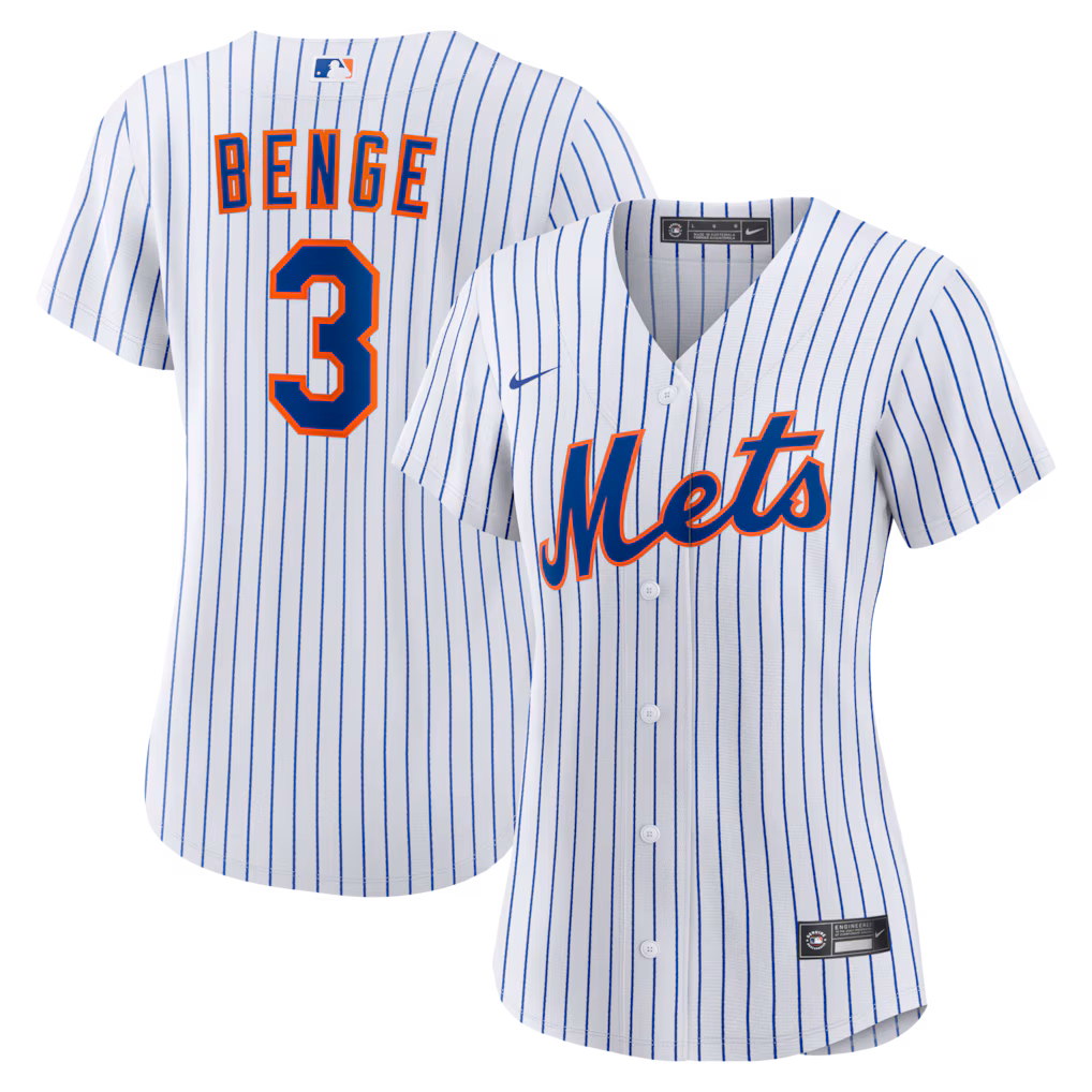 Women's New York Mets Carson Benge Nike White Home Replica Jersey