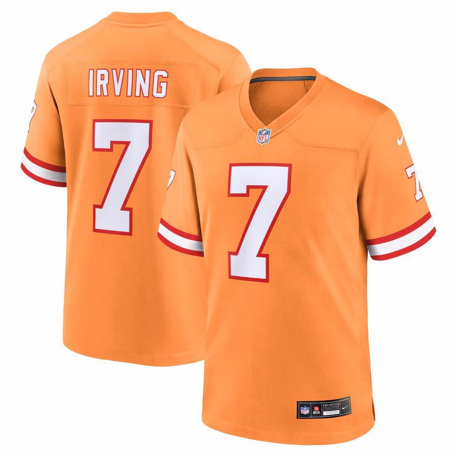 Men's Tampa Bay Buccaneers Bucky Irving Nike  Orange Alternate Game Jersey