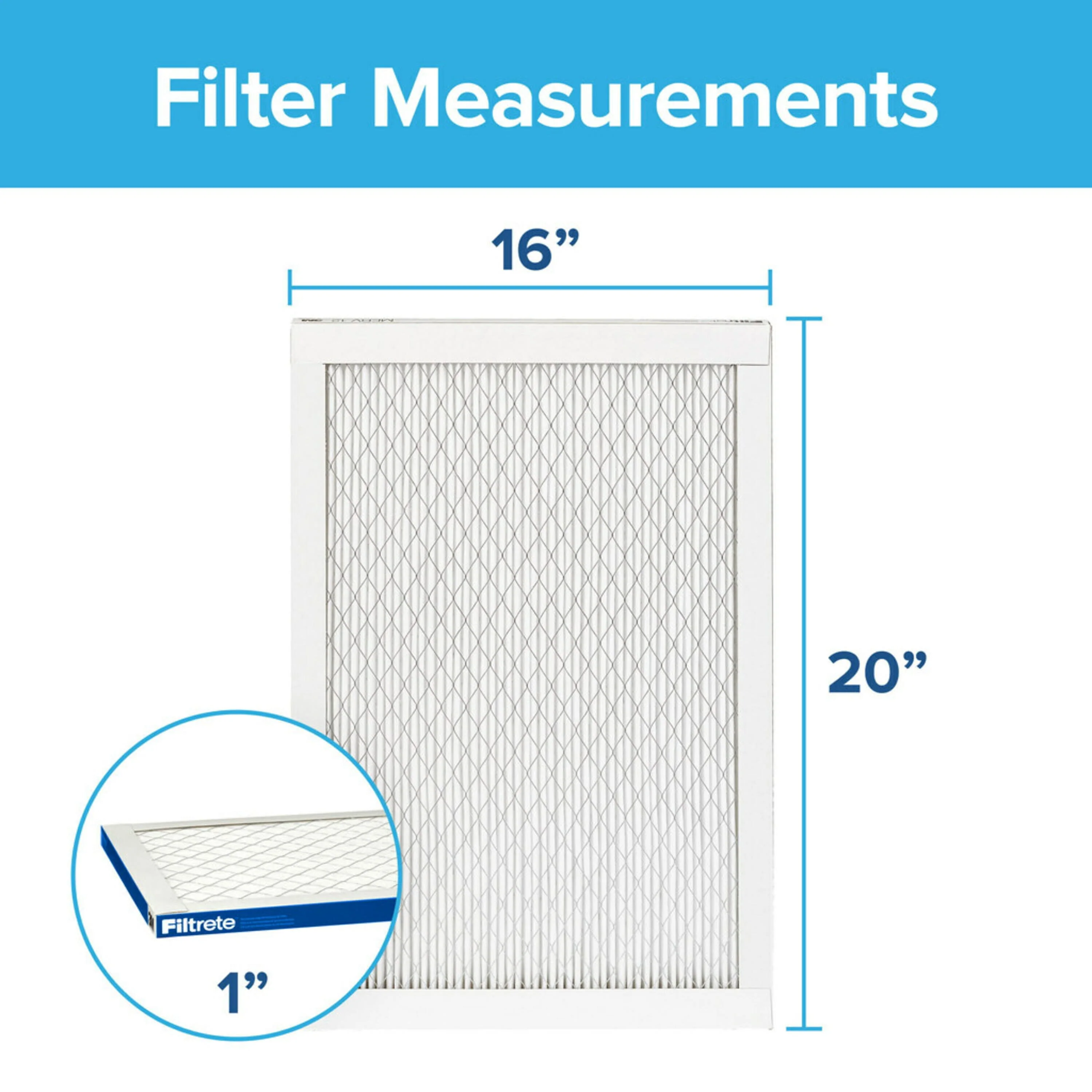 Filtrete 16x20x1 Air Filter, MPR 2200 MERV 13, Elite Allergen Reduction, 1 Filter