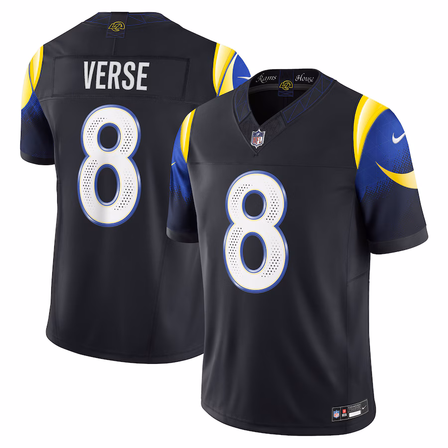 Men's Los Angeles Rams Jared Verse Nike Midnight Blue 2025 Rivalries Collection Limited Jersey