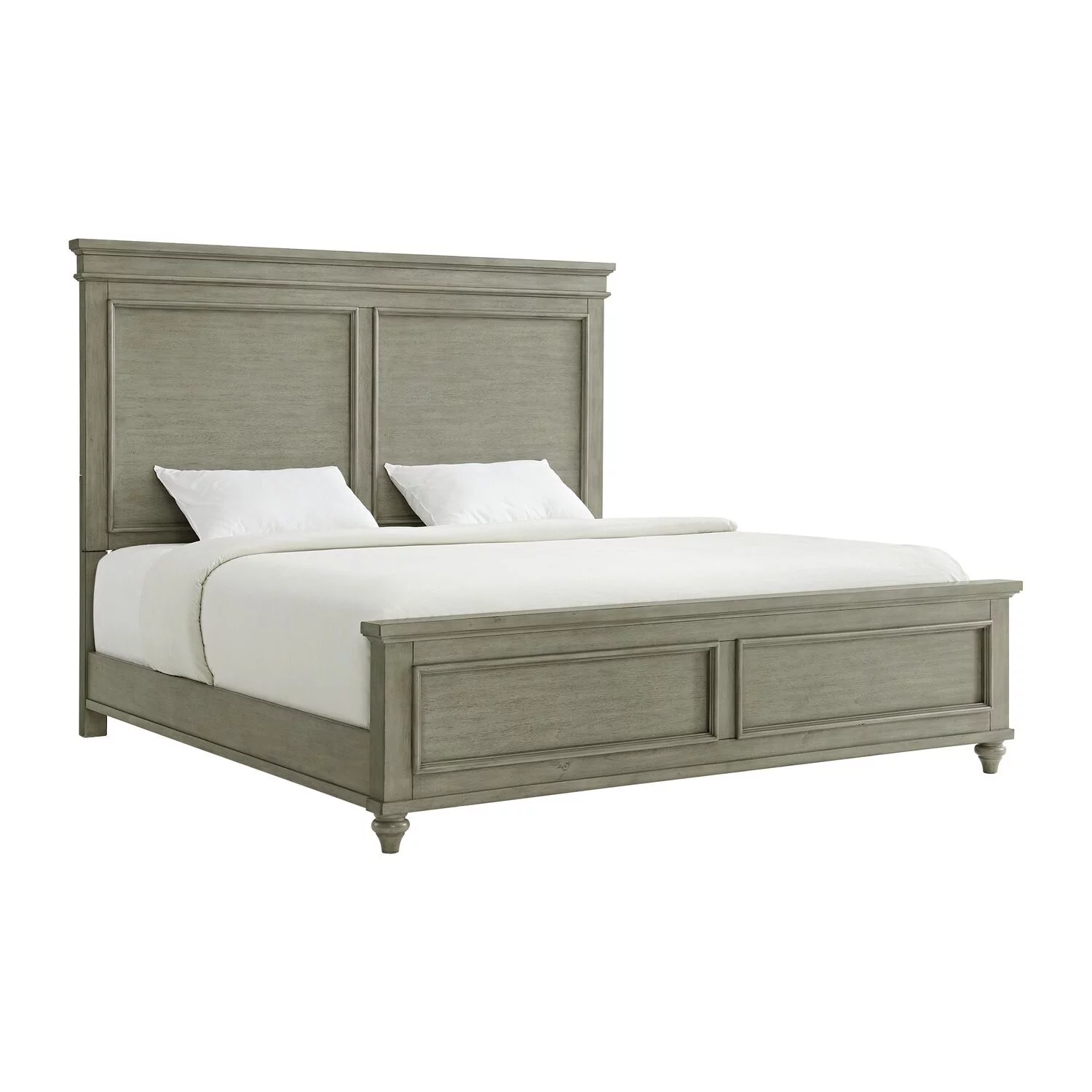 Picket House Furnishings Bessie 3 Piece Wood King Bedroom Set in Gray