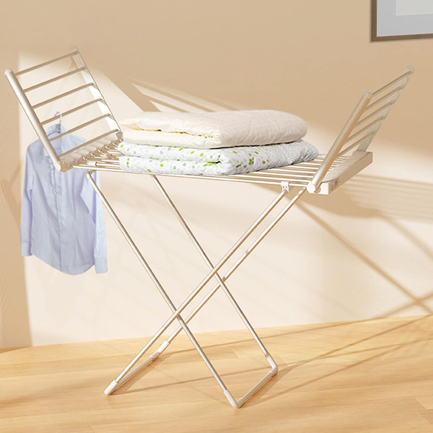 Heated Clothes Airer,Electric Heated Clothes Dryer Airer,Portable Folding Heated Drying Rack, Energy-Efficient Heated Clothes Dryer for Home, Apartment