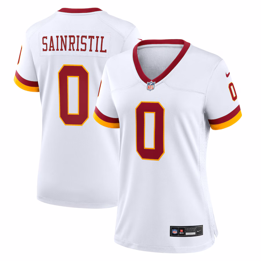 Women's Washington Commanders Mike Sainristil Nike White Game Super Bowl Era Jersey