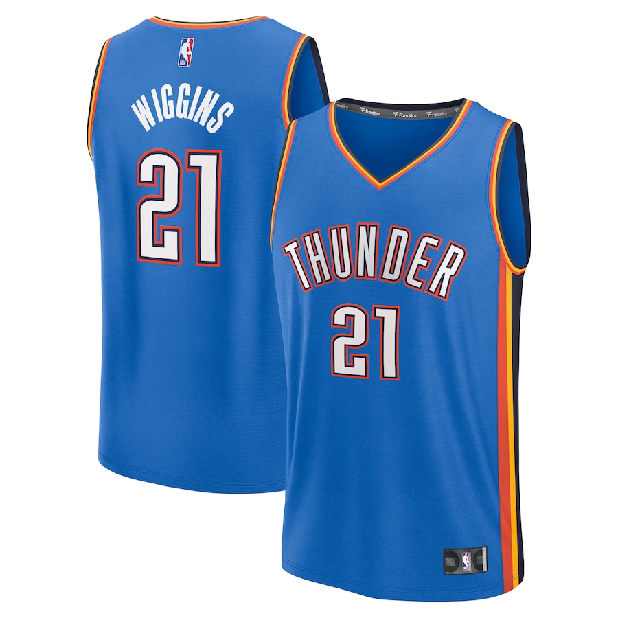 Men's Oklahoma City Thunder Aaron Wiggins Fanatics Blue Fast Break Replica Player Jersey - Icon Edition