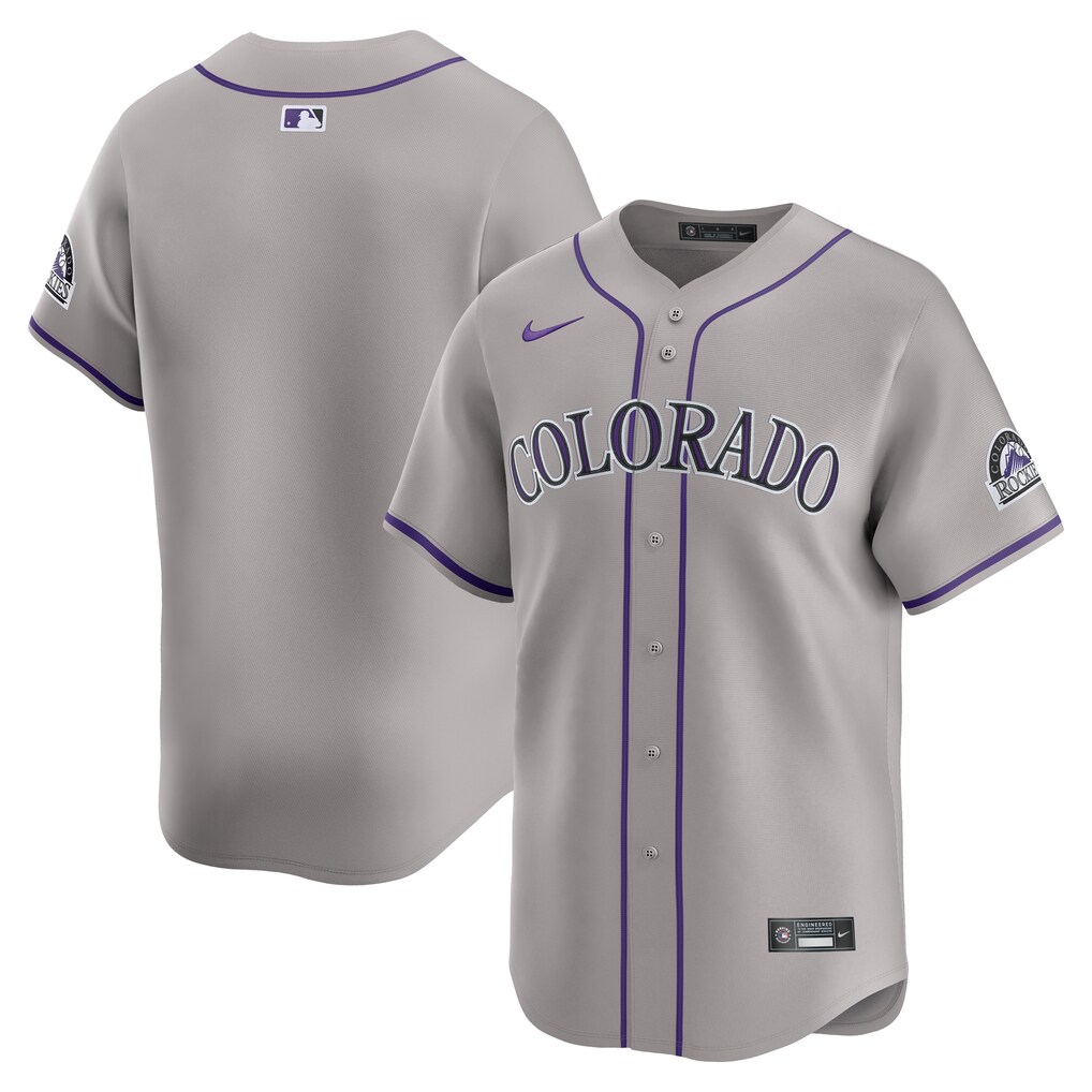 Men's Colorado Rockies Nike Gray Road Limited Jersey