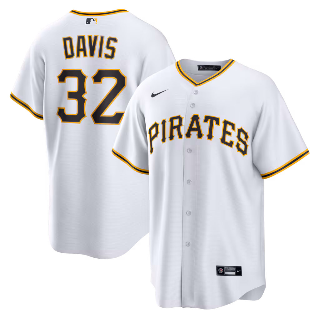 Men's Pittsburgh Pirates Henry Davis Nike White Home Replica Jersey