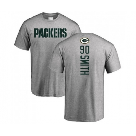 Football Green Bay Packers #90 Za'Darius Smith Ash Backer T-Shirt
