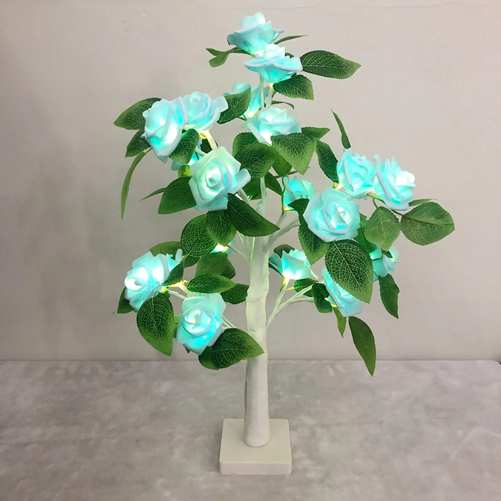 BToBackyard Rose Tree Light Lamps Luminous Flowers Creative Room Decor LED Bouquet Night Gift Bedside Table Home Glow In The Dark - Curated Treasures Market