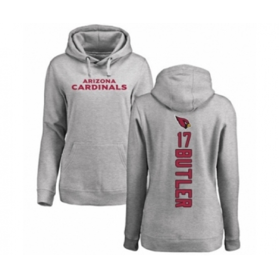 Football Women's Arizona Cardinals #17 Hakeem Butler Ash Backer Pullover Hoodie