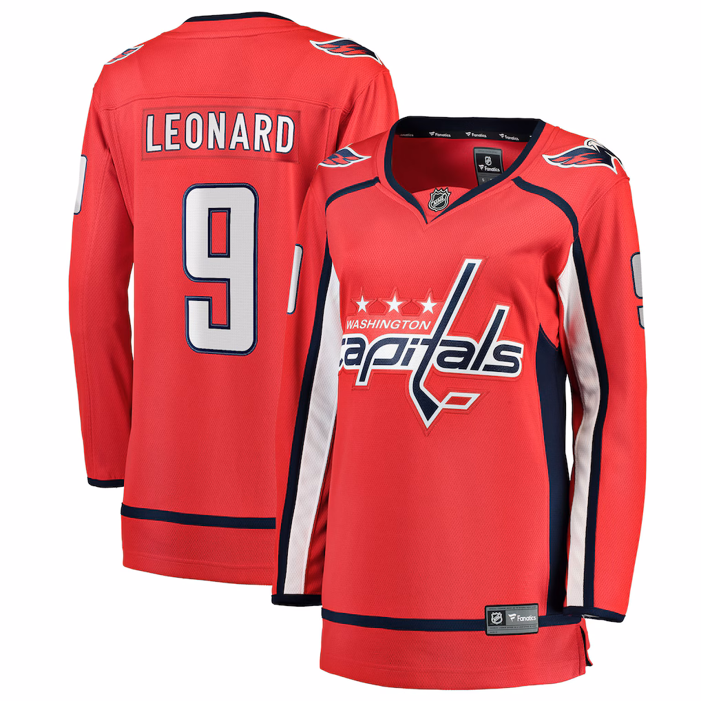 Women's Washington Capitals Ryan Leonard Fanatics Red Home Breakaway Player Jersey