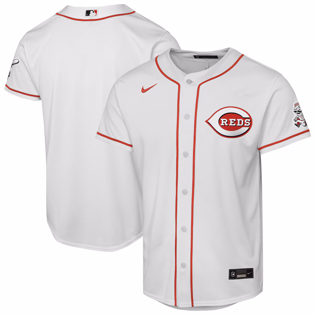 Youth Cincinnati Reds Nike White Home Stadium Jersey