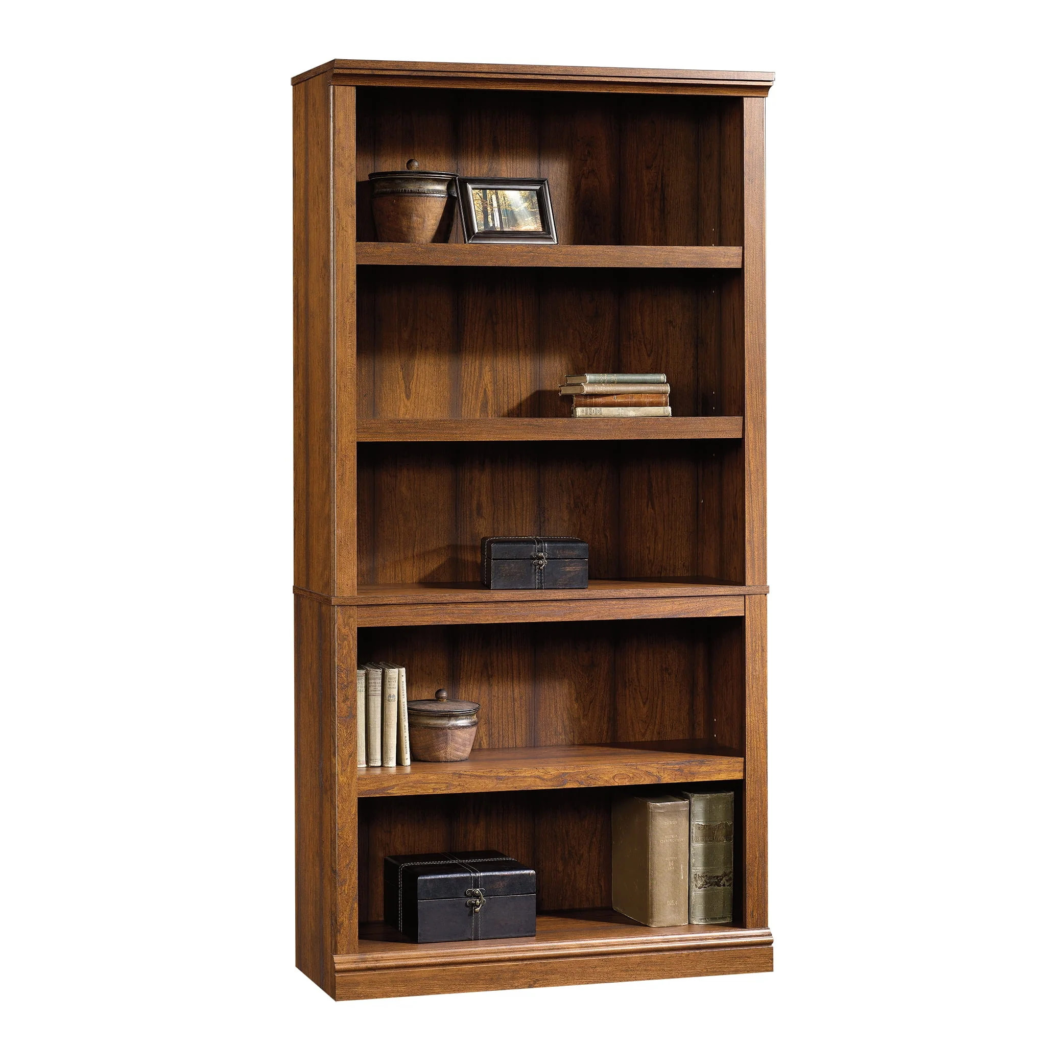 Sauder Select 5-Shelf Bookcase, Chalked Chestnut Finish