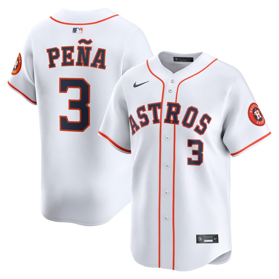 Men's Houston Astros Jeremy Peña Nike White Home Limited Player Jersey