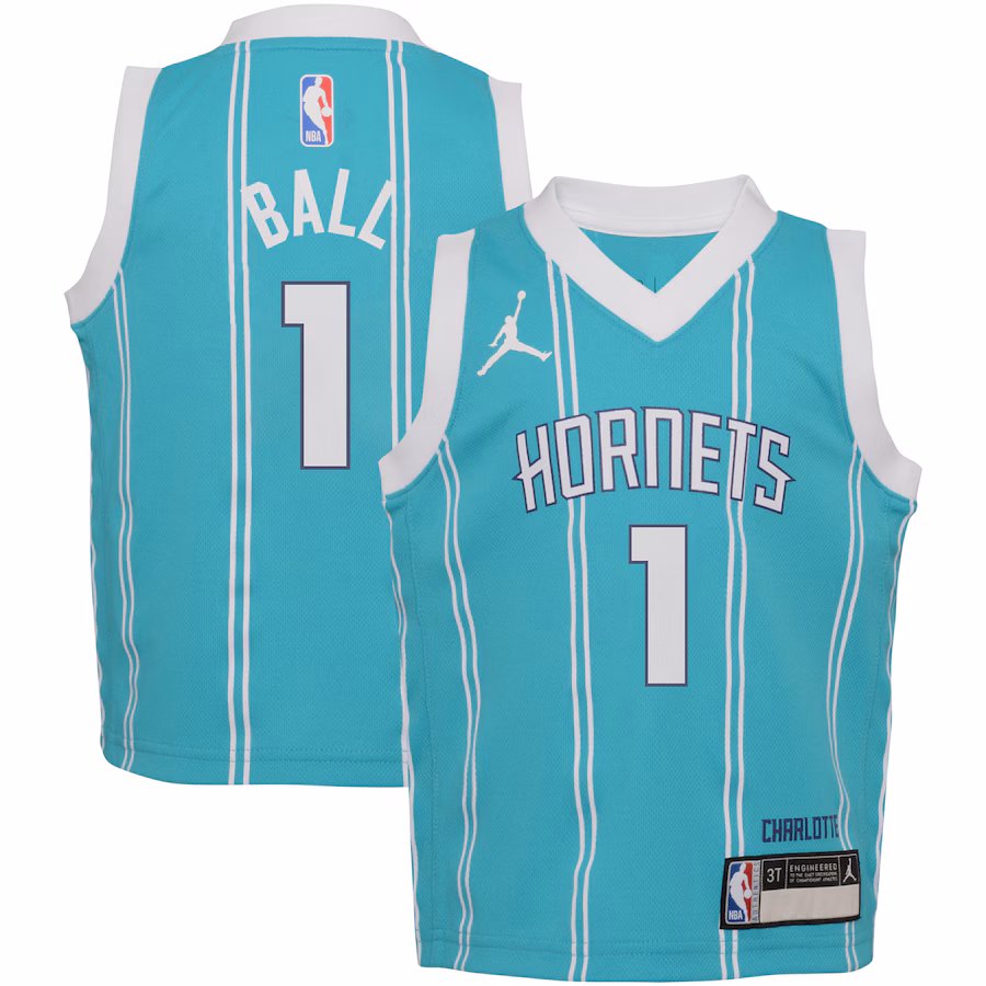 Toddler Charlotte Hornets LaMelo Ball Jordan Brand Teal Swingman Player Jersey - Icon Edition